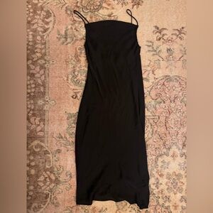 Zara Black Maxi Silk Dress